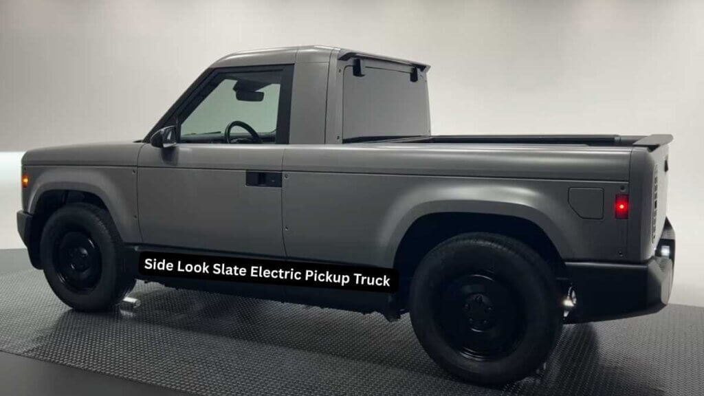 SIDE LOOK slate truck electric pickup truck