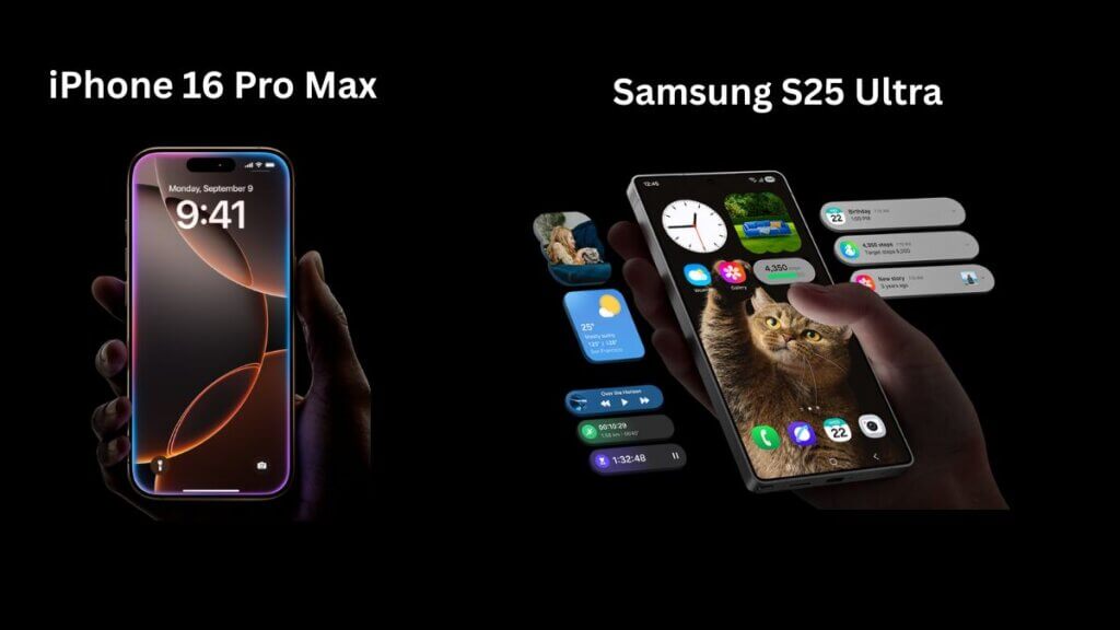 iPhone 16 Pro Max vs Samsung S25 Ultra display
