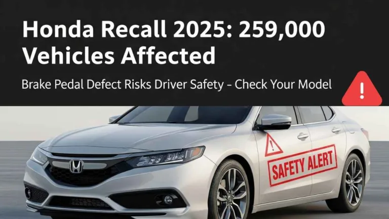honda brake pedal recall